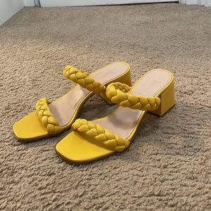 Yellow Kate Spade Slide Junior Heels